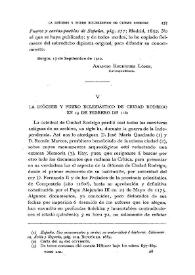 La Diócesis y Fuero Eclesiástico de Ciudad Rodrigo en 13 de febrero de 1161