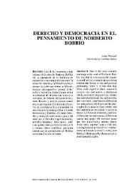 Derecho y democracia en el pensamiento de Norberto Bobbio
