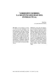 Norberto Bobbio: La responsabilidad del intelectual