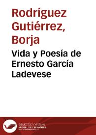 Vida y Poesía de Ernesto García Ladevese