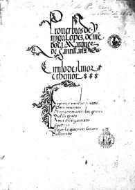 Proverbios de Ynygo Lopez de Mendoça Marques de Santillana [Cancionero de Coimbra (CO1)]