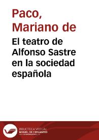 El teatro de Alfonso Sastre en la sociedad española