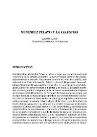 Menéndez Pelayo y la Celestina