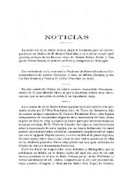 Boletín de la Real Academia de la Historia, tomo 64 (Abril 1914). Cuaderno IV. Noticias
