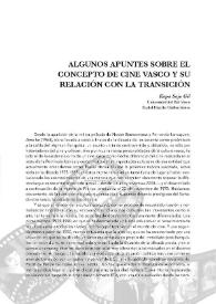 Algunos apuntes sobre el concepto de cine vasco y su relación con la Transición