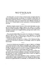 Boletín de la Real Academia de la Historia, tomo 64 (septiembre 1914). Cuaderno III. Noticias