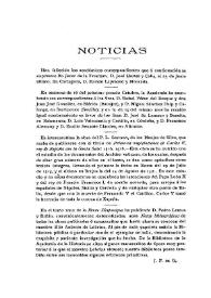 Boletín de la Real Academia de la Historia, tomo 65 (noviembre 1914). Cuaderno V. Noticias