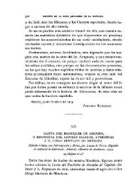 Carta del Bachiller de Arcadia, y respuesta del capitán Salazar, atribuidas a D. Diego Hurtado de Mendoza