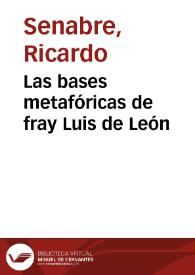 Las bases metafóricas de fray Luis de León
