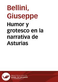 Humor y grotesco en la narrativa de Asturias