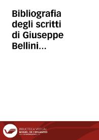 Bibliografia degli scritti di Giuseppe Bellini 1950-2001
