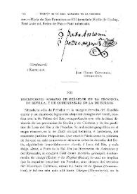 Inscripciones romanas de Peñaflor, en la provincia de Sevilla, y de Quintanaélez, en la de Burgos