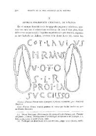 Antigua inscripción cristiana de Málaga
