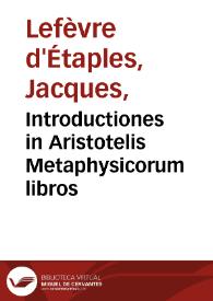 Introductiones in Aristotelis Metaphysicorum libros