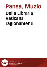 Della Libraria Vaticana ragionamenti