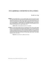 Ética judicial e interpretación jurídica