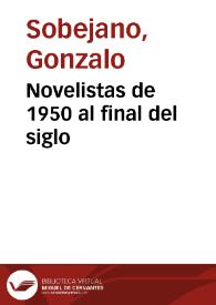 Novelistas de 1950 al final del siglo