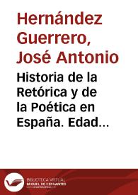 Historia de la Retórica y de la Poética en España. Edad Media