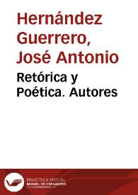Retórica y Poética. Autores