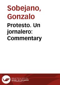 Protesto. Un jornalero: Commentary
