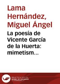 La poesía de Vicente García de la Huerta: mimetismo, recreación y originalidad