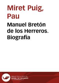 Manuel Bretón de los Herreros. Biografía