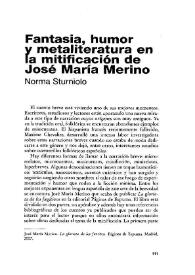 Fantasía, humor y metaliteratura en la mitificación de José María Merino