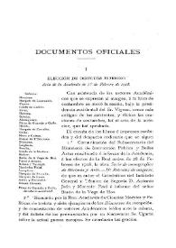 Elección de Director interino (acta de la Academia de 1º de febrero de 1918)