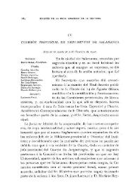 Comisión Provincial de Monumentos de Salamanca [Acta de la sesión de 3 de octubre de 1918]