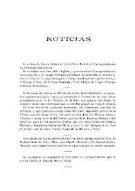 Noticias. Boletín de la Real Academia de la Historia, tomo 74 (febrero 1919). Cuaderno II