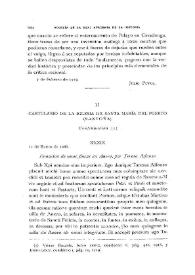 Cartulario de la iglesia de Santa María del Puerto (Santoña) [III] (Continuación)