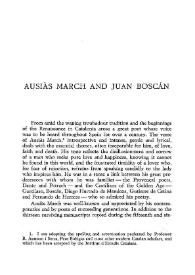 Ausiàs March and Juan Boscán