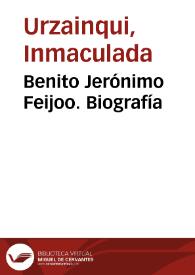 Benito Jerónimo Feijoo. Biografía
