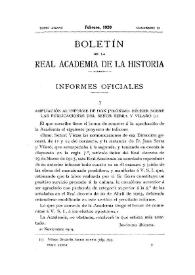 Ampliación al informe de D. Jerónimo Bécker sobre las publicaciones del señor Serra y Vilaró
