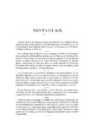 Noticias. Boletín de la Real Academia de la Historia. Tomo 76 (marzo 1920). Cuaderno III