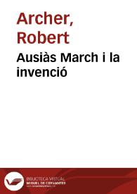 Ausiàs March i la invenció