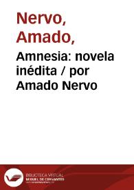 Amnesia: novela inédita