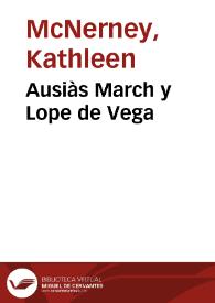 Ausiàs March y Lope de Vega