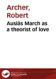 Ausiàs March as a theorist of love