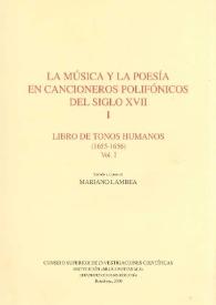 Libro de tonos humanos (1655-1656). Vol.1