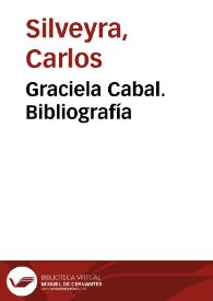 Graciela Cabal. Bibliografía