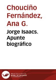 Jorge Isaacs. Apunte biográfico