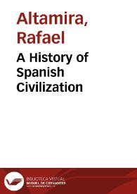 A History of Spanish Civilization