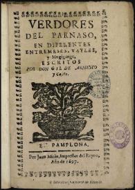 Verdores del Parnaso, en diferentes entremeses, vayles y mogigangas