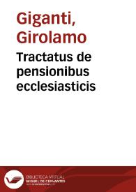 Tractatus de pensionibus ecclesiasticis