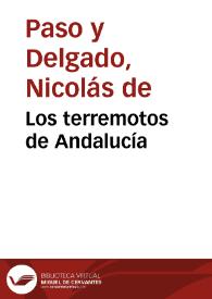 Los terremotos de Andalucía