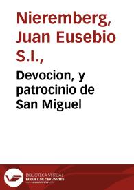 Devocion, y patrocinio de San Miguel