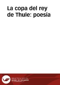 La copa del rey de Thule : poesía
