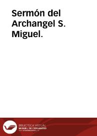 Sermón del Archangel S. Miguel.