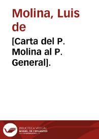 [Carta del P. Molina al P. General].